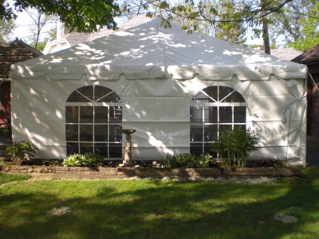 20 x 20 Frame Tent with Catherdral Window Sides